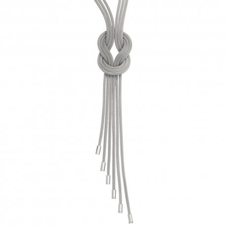 Collier Halskette 3-reihig verschlungen 925 Sterling Silber mattiert 45 cm Kette