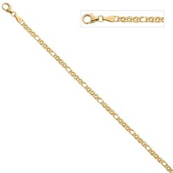 Zwillings-Panzerarmband 585 Gelbgold 19 cm Gold Armband Goldarmband