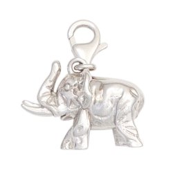Einhänger Charm Elefant 925 Sterling Silber rhodiniert