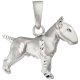 Anhänger Bullterrier Hund 925 Sterling Silber matt Silberanhänger