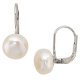 Boutons 925 Sterling Silber 2 Süßwasser Perlen Ohrringe Ohrhänger Perlenohrringe