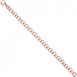 Rundankerarmband 925 Silber rotgold vergoldet 19 cm Armband Ankerarmband